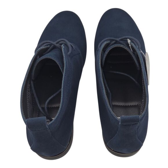 White Mountain Women Auburn Lace Up Ankle Boots Navy Blue 10M Casual All Seasons - Picture 14 of 16